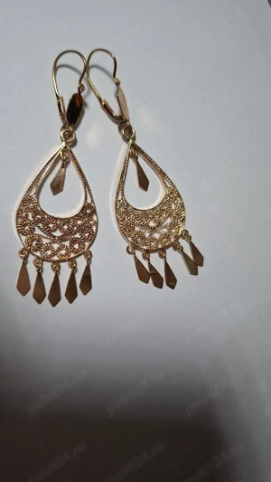 Vând cercei de aur 14K, 6,60 grame, predare București cu verificare la orice magazin de profil