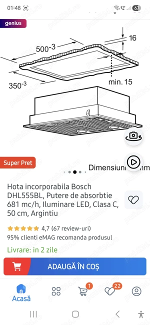 Hotă Bosch-2 motoare  - imagine 4