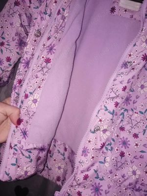 Geacă mov cu floricele