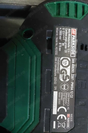 Polizor unghiular Parkside 12 V PWSA 12 C2,19.000 rpm,76 mm - imagine 4