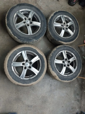 Jante aliaj Skoda Octavia 2 cu anvelope de vara pe 15 - imagine 4