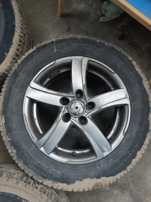 Jante aliaj Skoda Octavia 2 cu anvelope de vara pe 15 - imagine 3