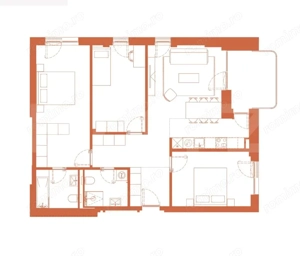 Comision 0! River by Hexagon, Apartament 4 camere, , 93,4 mp, Balcon 8 mp 