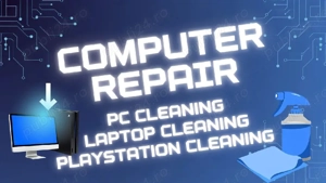 CURĂȚARE PROFESIONALĂ + reparații PC  laptop   PlayStation
