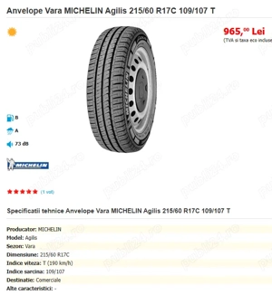 Anvelope Michelin  Agilis 215/60/R17C 109/107 T - imagine 6