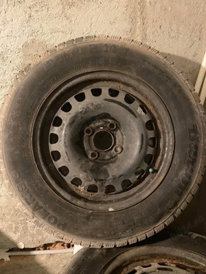 Vând cauciucuri cu jantă tablă Opel Corsa D