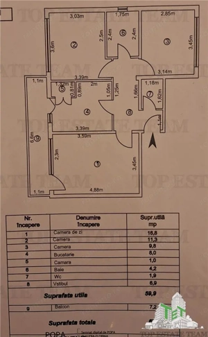 Apartament elegant - 3 cam - vanzare - Obor - Braila - imagine 9