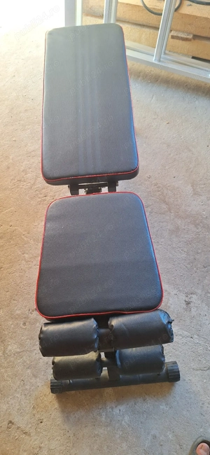 Banca de fitness cu gantere - imagine 4