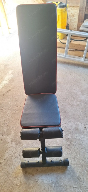 Banca de fitness cu gantere - imagine 3