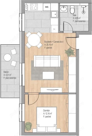Ap. 2 camere certificat NZEB, încălzire pardoseală + răcire - bloc nou - imagine 7
