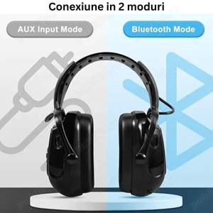 Casti Antifonice cu Bluetooth,de siguranta cu reducere a zgomotului cu 29 dB, fara fir  - imagine 3