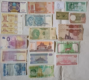 Seturi bancnote loturi 20 bucăți UNC și circulate - imagine 2