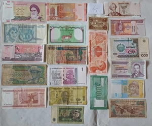 Seturi bancnote loturi 20 bucăți UNC și circulate - imagine 4