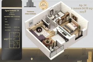 Piata Verde! 2 Cam! 53 mp! Et 3! Lift! 132.000 Euro! 