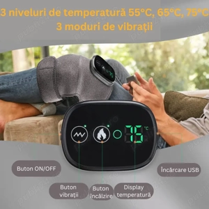 3 in 1 Genunchera, Cotiera, Orteza umar, Trei niveluri de incalzire, Trei moduri de vibratii - imagine 3