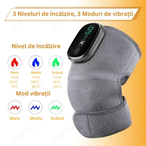 3 in 1 Genunchera, Cotiera, Orteza umar, Trei niveluri de incalzire, Trei moduri de vibratii - imagine 4