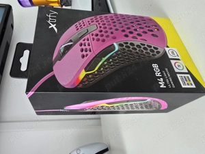 Mouse de gaming, Xtrfy, M4 RGB, Roz