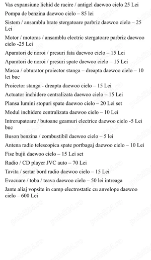Piese Cielo Daewoo Piese Auto Daewoo Cielo - imagine 3