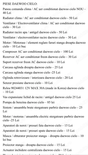 Piese Cielo Daewoo Piese Auto Daewoo Cielo - imagine 2