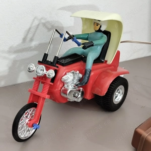 Motocicleta vintage Viobal, Tsoper Yamaha 1750 din anii 1970, fabricata în Grecia, cu baterie