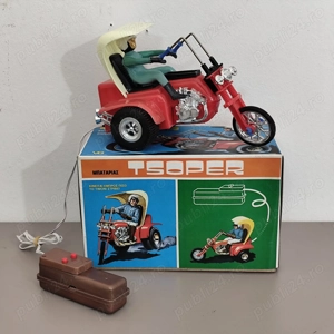 Motocicleta vintage Viobal, Tsoper Yamaha 1750 din anii 1970, fabricata în Grecia, cu baterie - imagine 4