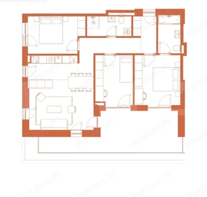 Comision 0! River by Hexagon, Apartament 4 camere, 81 MP, Logie 26 mp 