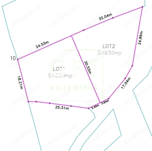 Teren intravilan 650- 669 mp de vânzare – Strada Dâmbului Bistrita