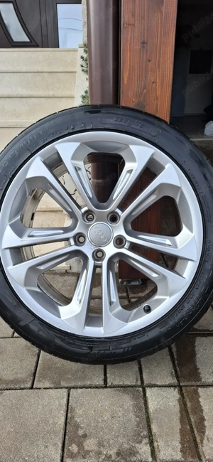 Set 4 Jante Originale Audi 19" cu Anvelope Vară 255/40 R19 - Stare Impecabilă - imagine 3