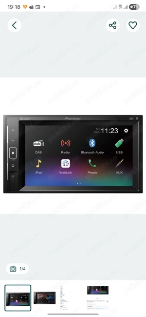 Pioneer DMH A240 DAB Bluetooth 4x50w auto