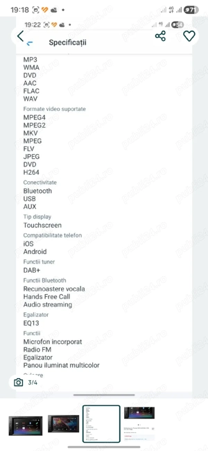 Pioneer DMH A240 DAB Bluetooth 4x50w auto - imagine 2