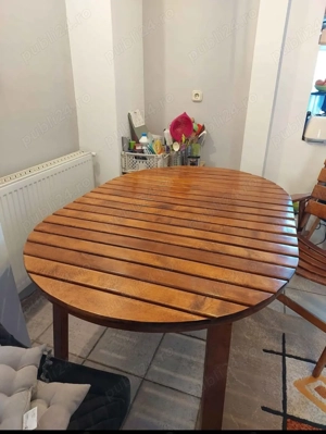 Masă bucătărie  terasă lemn masiv