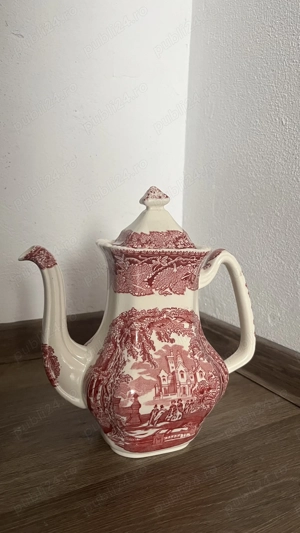 Mason s Vista Vintage Coffee Pot England Ironstone Cu Capac