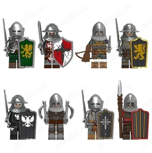 Set 8 Minifigurine tip Lego Medieval Warriors pack1