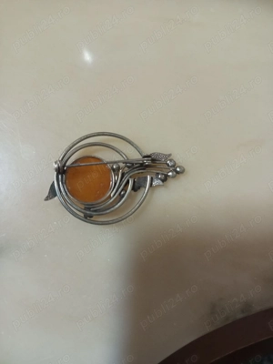 Broșă argint vintege - imagine 3