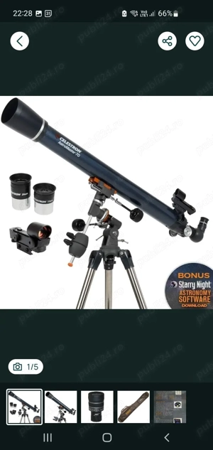 telescop  elestron refractor 70EQ