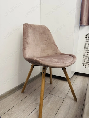 Scaun tapițat roz pudră Jysk