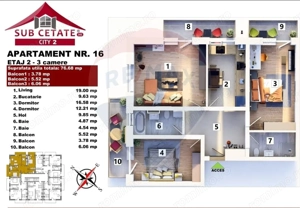 Apartament 3 camere | Subcetate City 2 – Finalizat - imagine 2