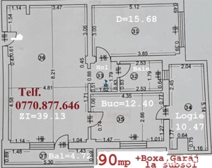 Apartament 2 Camere Semidecomandat Metrou Brancoveanu