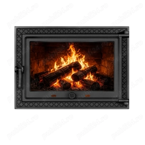 Usa pentru semineu cu sticla, model ROMB