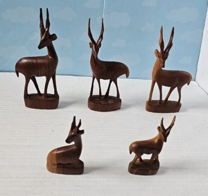 Figurine antilope din lemn exotic - imagine 2