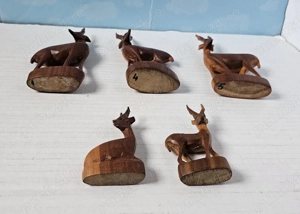 Figurine antilope din lemn exotic - imagine 3