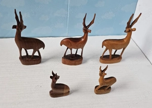 Figurine antilope din lemn exotic