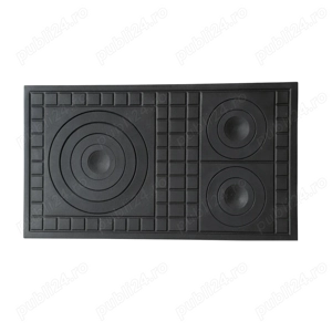 Plita din fonta cu trei ochiuri, 700 x 400 mm