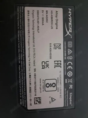 HyperX Alloy Origins - Red   București - imagine 3