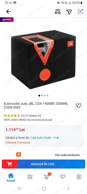 subwoofer cu amplificator jbl  - imagine 5