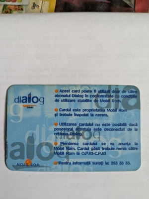 Card "Dialog Club" din anul 2001 - imagine 2