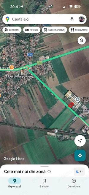 Teren intravilan-Deschidere la drumu principal-Albesti Paleologu