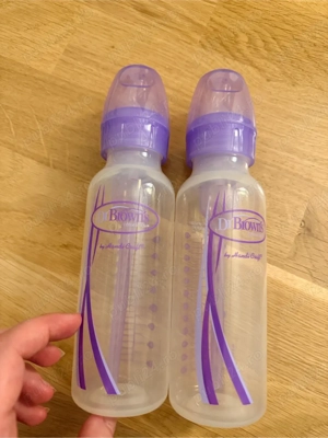 Biberoane Dr. Brown's Narrow plastic tetina marimea 1