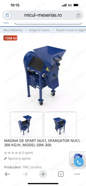 Masina de spart nucci