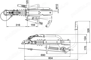 ALKO 251S, Dispozitiv inertial de franare MODELUL NOU 2700 kg - imagine 2